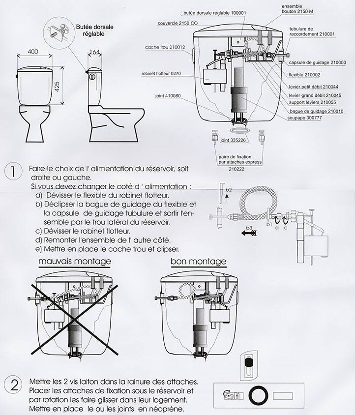 Cartouche Reservoir WC 1